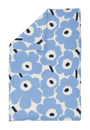 Marimekko Unikko Jersey Dc 150x210cm Sovrum Unisex Blå 150X210
