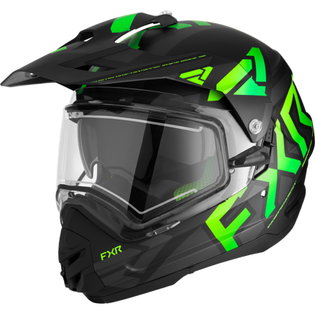 FXR Torque X Team Skoterhjälm med Elektriskt Visir Svart/Lime XS