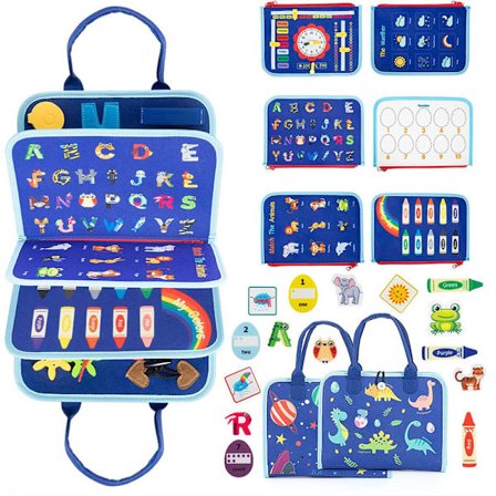 Opptavle Montessori leketøy fra 1-4 år for småbarn, aktivitetsbrett sensorisk pedagogisk leketøy for barn, gave til gutter, jenter