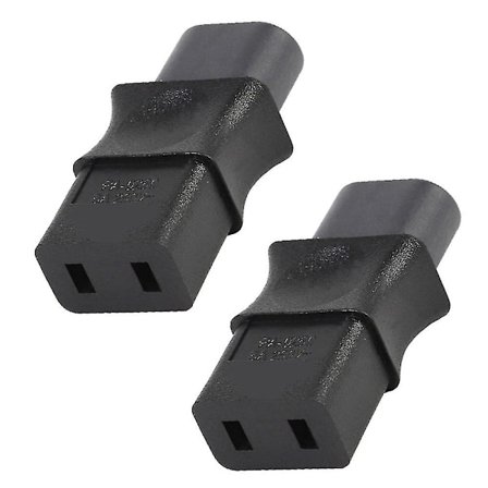 2 STK 2-Pin Iec 320 C8 Hann til Iec 320 C9 Hunn AC Adapter 6A/250V Industriell Strømomformer_xx