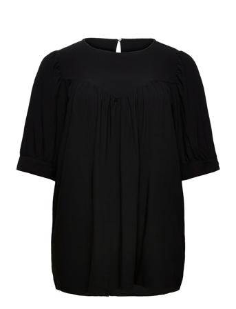 Metta, 1/2, Blouse Blouses Short-sleeved Svart Zizzi