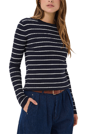Saint Tropez MilaSZ Rib St. Pullover Stickat Dam Flerfärgad S