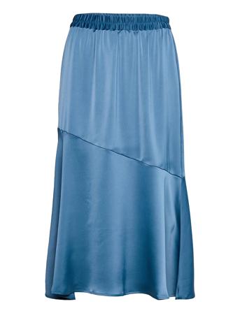 Vmonna Hw Calf Skirt Vma Blue Vero Moda
