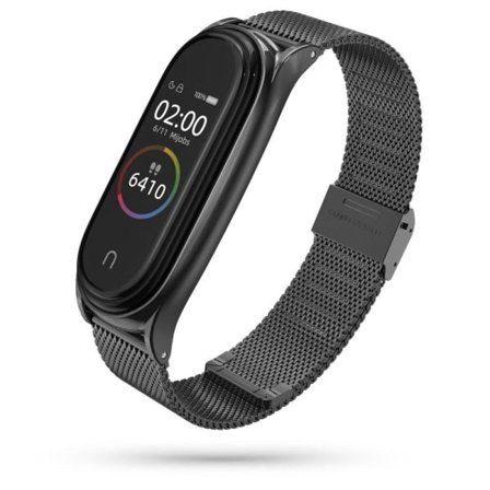 Tech-Protect Milanese Metal Armbånd Xiaomi Mi Smart Band 5/6 Sort