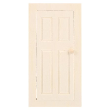 Dukkehuss Miniature Møbler Umalede Træ Dør DIY Dukkehuss Scene Møbler Håndværk