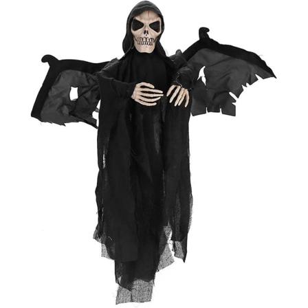 Halloween Dekoration Mit Licht - Hngendes Geist-skelett Mit Sound, Hngendes Skelett, Spukhaus Horror Schdel Spielzeug, Hngendes Geist Fr Kostmparty, N
