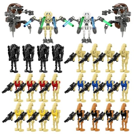 28 stk. Star Wars Minifigurer Battle Droids Byggeklosser Sett General Grievous Droideka Battle Droids Actionfigurer