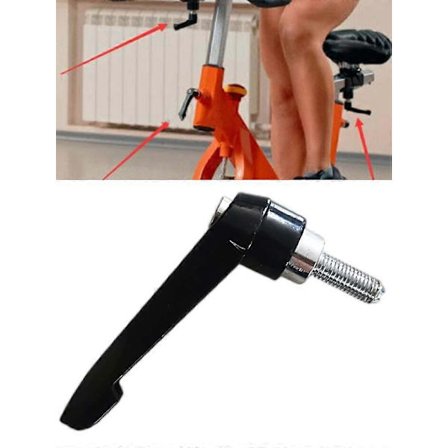 Justeringsknapp for sete og styre på stasjonær treningsykkel