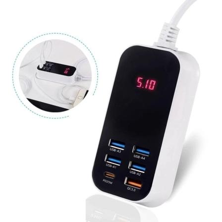 50 W Useita portteja USB laturi PD25W Tyyppi C QC3.0 Pika lataus pöytäkone seinä virta sovitin puhelin UK EU US Korea pistoke pikalataus