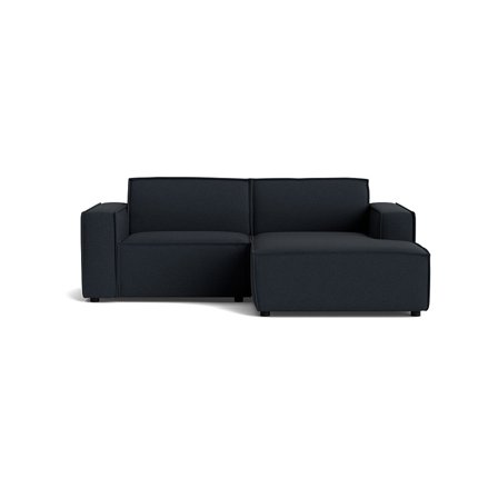Lyon kleines Chaiselongue-Sofa, rechts, Loop Dunkelblau, kompaktes Design, 80cm Breite, moderner Stil, hochwertiger Bestseller für Wohnzimmer