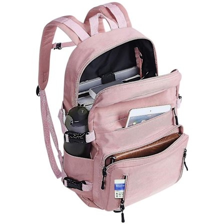 Rygsæk til piger, teenagere, drenge, skole med USB-laptoprygsæk, lette skoletasker til kvinder og mænd