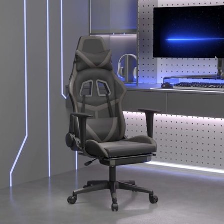 vidaXL Massage Game Chair with Footrest Computer Chair Adjustable Backrest and Footrest Office 345438