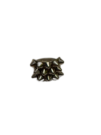 Silvrig ring med nitar