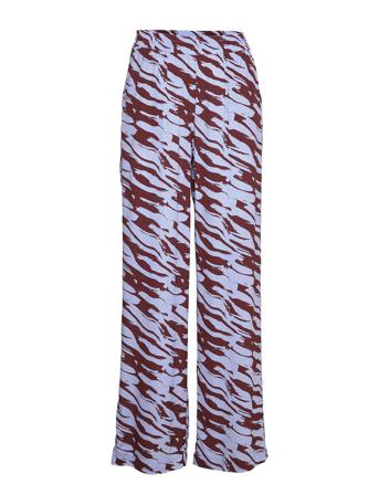Olandermd Print Pants Bukser Med Lige Ben Multi/mønstret Modström