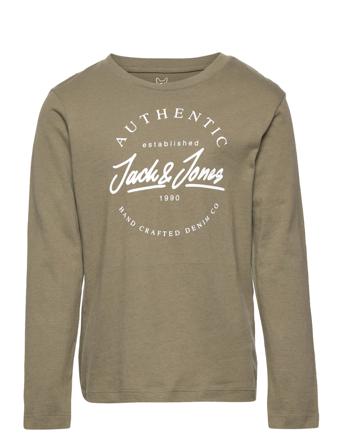 Jwharthur Chest Tee Ls Crew Neck Jnr Green Jack & J S