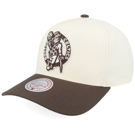 Mitchell & Ness - NBA Beige adjustable Cap - Boston Celtics Fashion 2t Pro Cream/Brown A-Frame Adjustable @ Hatstore