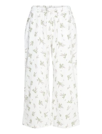 Lindex Trousers Pyjama Seersucker - White - L