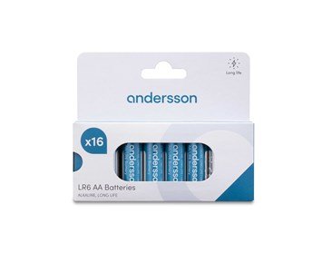 Andersson LR6 AA Long Life Alkaline 16-pcs - 16-pack Longlife AA-batterier 1,5 V