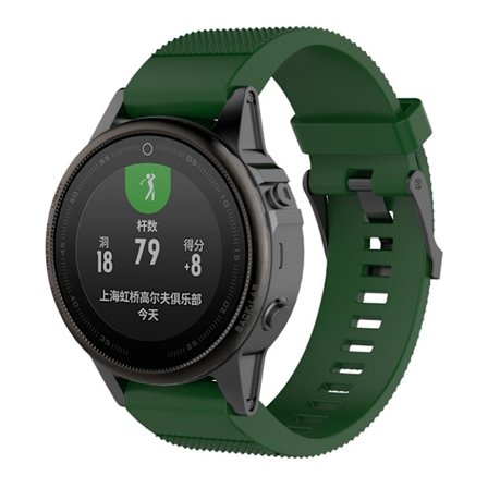 Garmin Fenix 5S klockarmband silikon - Militärgrön