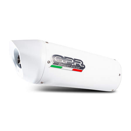 Slip-On G.P.R. Albus Ceramic Weiß - Honda VFR 800 X Crossrunner 2011-2014