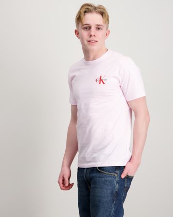 Calvin Klein CHEST MONOLOGO SS T-SHIRT Vaaleanpunainen T-paidat Pojat - Kids Brand Store