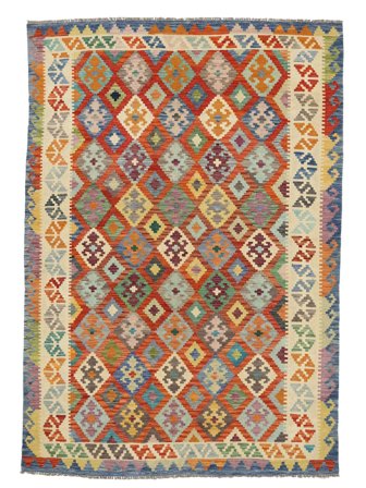Kilim Afghan Old Style Rug Oriental Orange/Dark Red (Wool, Afghanistan)