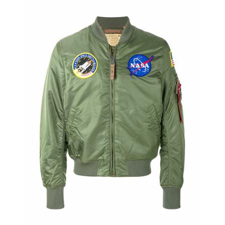 Alpha Industries, Bomber Jackets Groen, Heren, Maat:L
