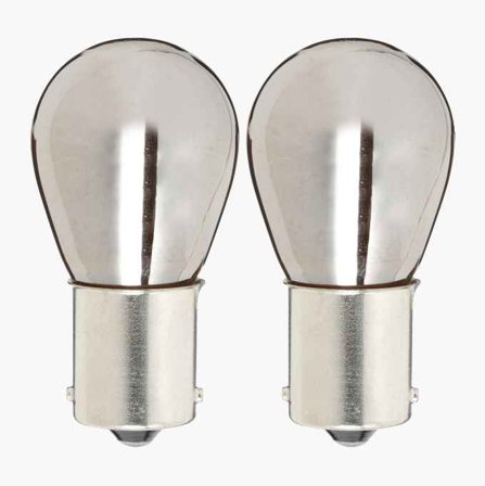 Glödlampa BAU15s 12 V 21 W Krom 2 st.