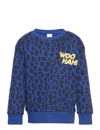 Sweater Aop Street Leopard Sweatshirt Trøje Multi/mønstret Lindex