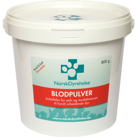 Norsk Dyrehelse - Norsk Dyrehelse Blodpulver 800 g - Hund - Hundepleie & kosttilskudd - Kosttilskudd & hundevitaminer - ZOO.no