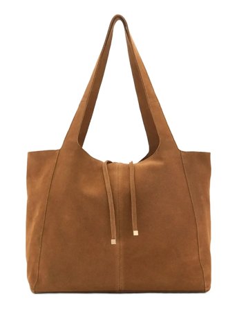 Suede Shopper Bag Brown Mango