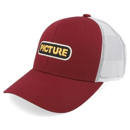 Picture - Röd trucker Keps - Byam Cap Syrah/White Trucker @ Hatstore