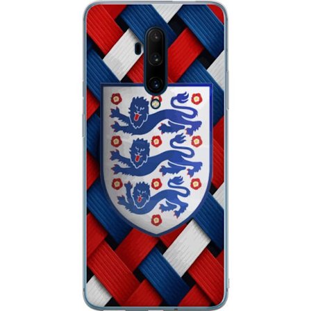 Yhteensopiva Puhelinkuori OnePlus OnePlus 7T Pro Graafinen Englanti-aihe heraldisilla leijonilla ja punaisella, valkoisella ja sinisellä punotulla ku