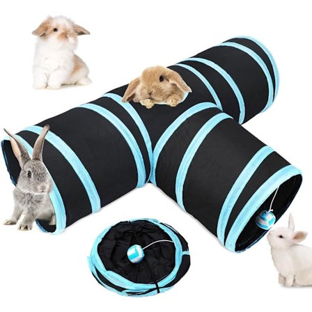 Kattetunnel - 3 løp - Leketunnel for dyr - Kattetunnel med ball - Kattetunnel - Kattehus