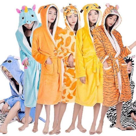 Eläinhupullinen kylpytakki Yksisarviskylpytakki Eläinpyyhe