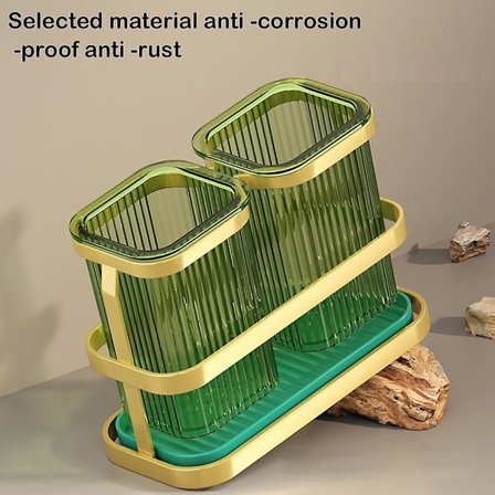 Syömäpuikkojen pidike, astioiden säilytys, kaksoissyömäpuikot (musta)