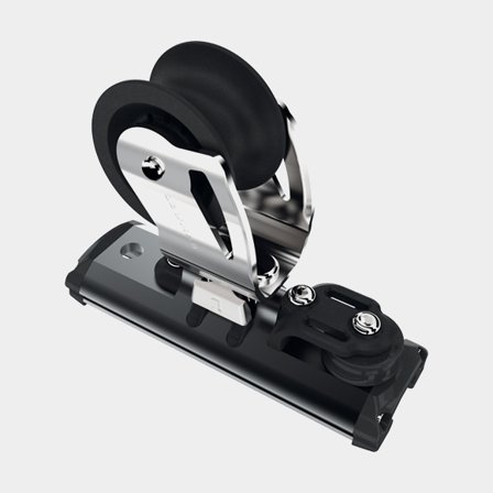 Lewmar NTR 2 Genuavagn med Kontrolltrissa för Segelbåt, Svart, Max 1000kg Arbetsbelastning, Aluminium och Rostfritt Stål