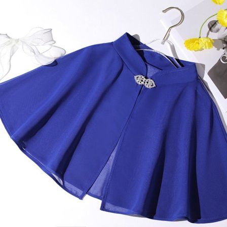 Kvinnor Brud Chiffong Sjal Kvällsbal Cape Sheer Cape Bröllop Cosplay Sjal