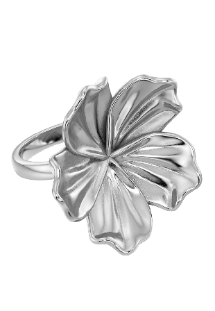 Edblad Jasmine Ring L Steel Smycken & klockor Dam Grå S 16,8 mm