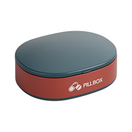 Reisepilleboks med 6 rom, bærbar pilleboks, lommepilleboks fuktighetsbestandig daglig pilleboksholderbeholder