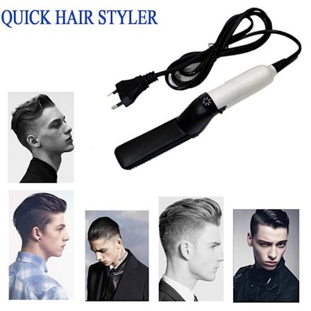 Hurtig glattebørste til mænds skæg og hår, multifunktionel elektrisk glattebørste til skæg, formningskam, hurtig hår- og skægstyler