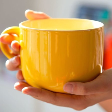 Store Frokostblandingsskåler med Henke Kaffekopp Stor Keramisk Tekopp 650ml Kaffekrus Frokostblandingsskål Kopp Bursdagsgave Kaffekopp