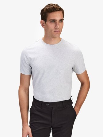 John Henric Men's Grey Slim Fit Stretch T-Shirt Cotton Size XXL