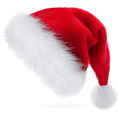 Nissehue, Julehat til voksne Unisex Fløjl Behagelig Ekstra Tyk Julehat til Nytårsfestlige Tilbehør{REN}