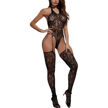 ysa Kvinners Sexy Undertøy Plus Size Lingerie Bodysuit Babydoll Negligee Mesh Teddy Nattøy Bodystocking Li-02