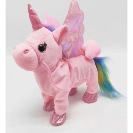 Elektrisk Gående Enhjørning Gå/Dans/Syng/Rist Bakdel Plysj Leke For Barn Bursdagsgaver Rosa