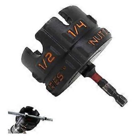 Borrtillsats för snabb borttagning av muttrar och bultar, kompatibel med 1/4", 3/8", 1/2" gängstänger, slagborrsats