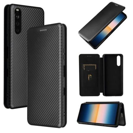 Xperia 10 III Flipfodral Kortfack CarbonDreams Svart