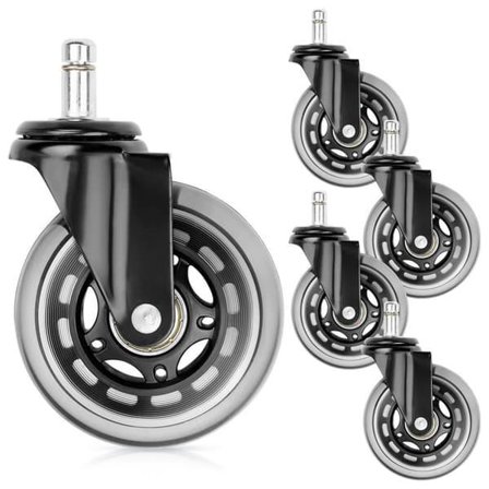 IKEA fåtölj hjul gummi 7,5cm / 10 mm 5 st.