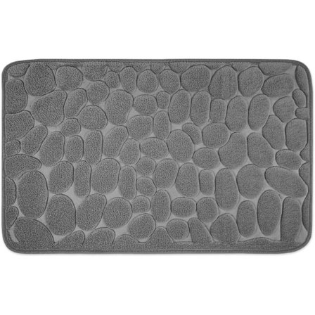 Sklisikker badematte i minneskum - Badematte 50 x 80 cm - Grå